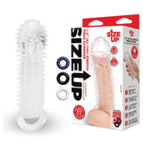 Size Up 1.5 Inch See-Thru Stretch Penis Extender - Clear 3.8 cm (1.5'') Penis Extension Sleeve - Image 1