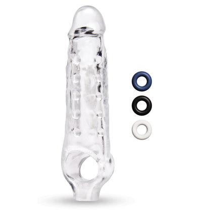 Size Up 1 Inch See-Thru Stretch Penis Extender - Clear (1'') Penis