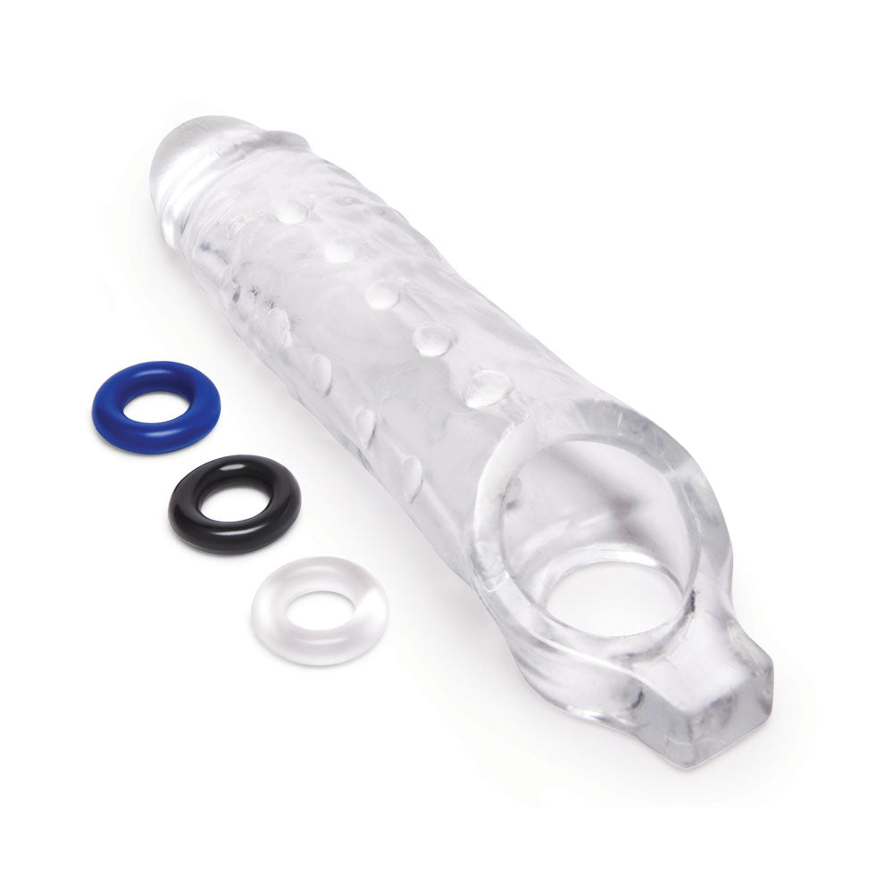 Size Up 1 Inch See-Thru Stretch Penis Extender - Clear (1'') Penis
