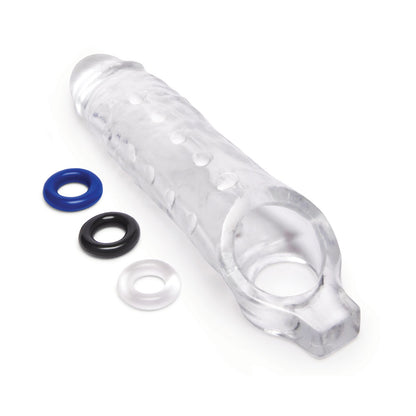 Size Up 1 Inch See-Thru Stretch Penis Extender - Clear (1'') Penis