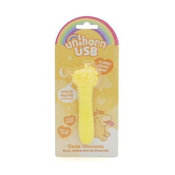 Unihorn - USB Bullet - Bean Blossom - Yellow USB Rechargeable Vibrating Bullet