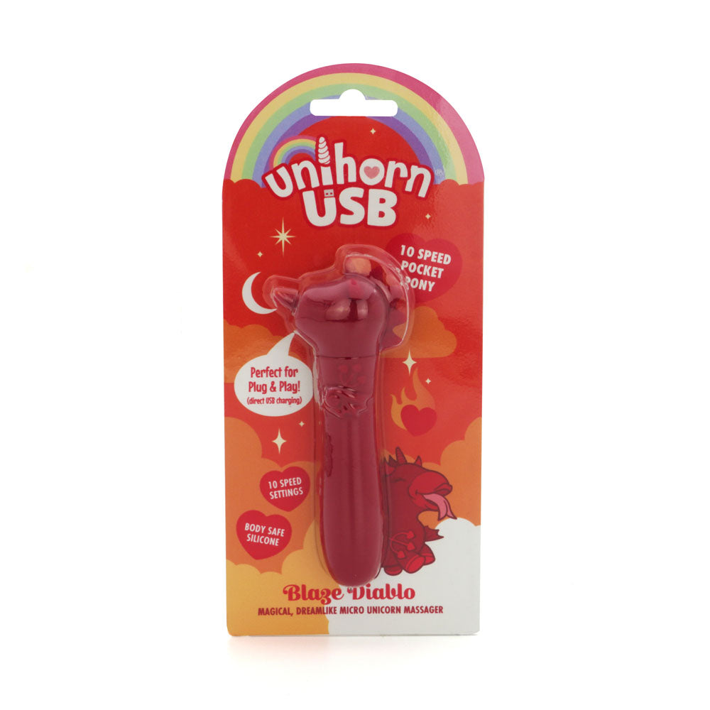 Unihorn - USB Bullet - Blaze Diablo - Red Vibrating Bullet