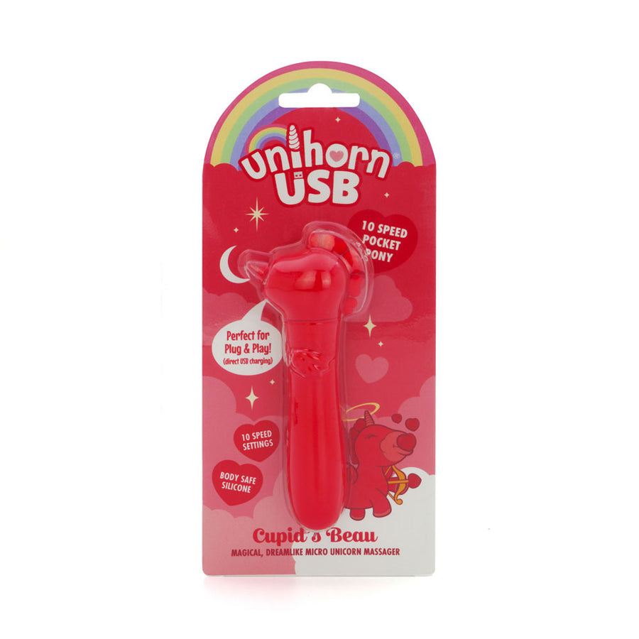 Unihorn - USB Bullet - Cupid's Beau - Red USB Rechargeable Vibrating Bullet