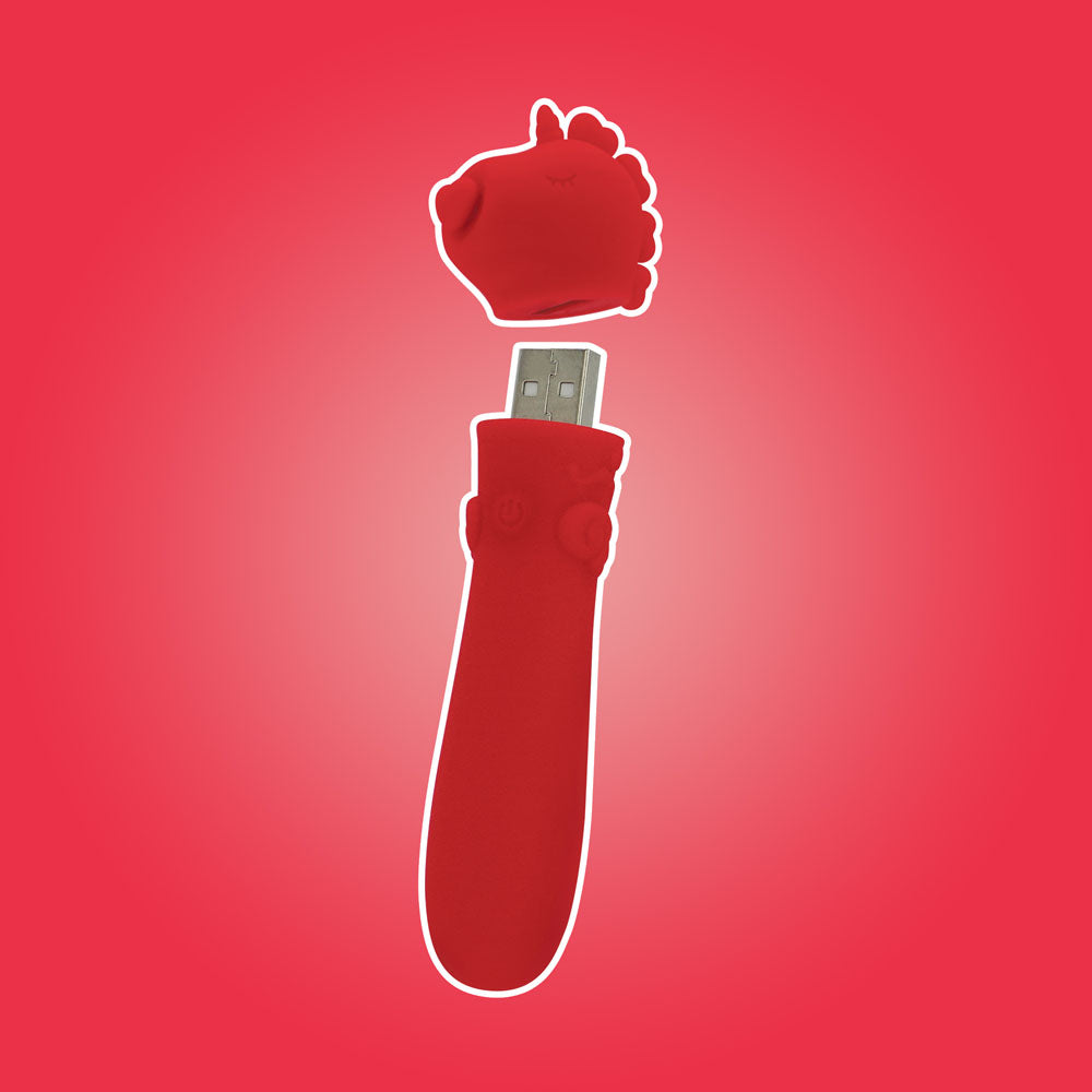 Unihorn - USB Bullet - Cupid's Beau - Red Vibrating Bullet