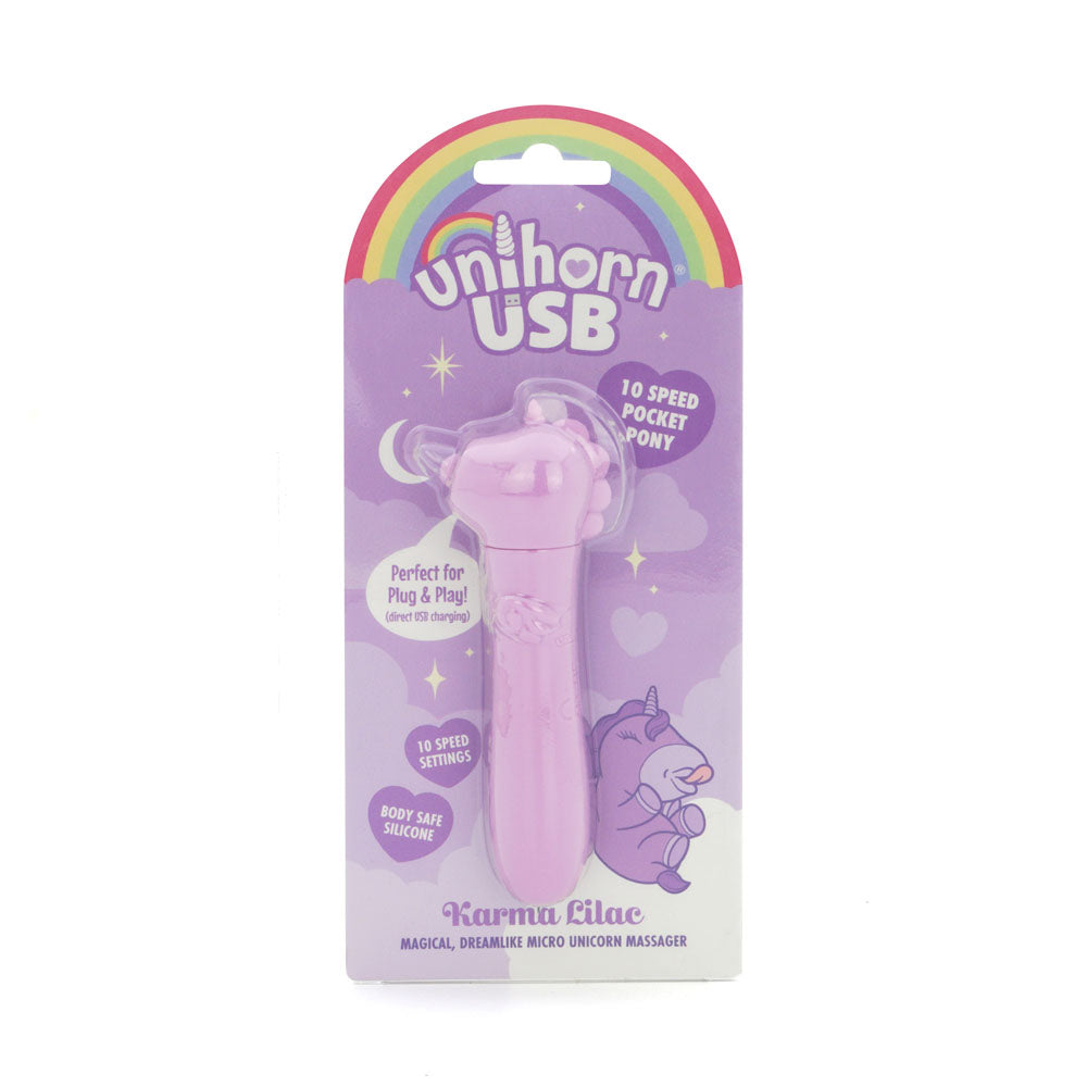 Unihorn - USB Bullet - Karma Lilac USB Rechargeable Vibrating Bullet