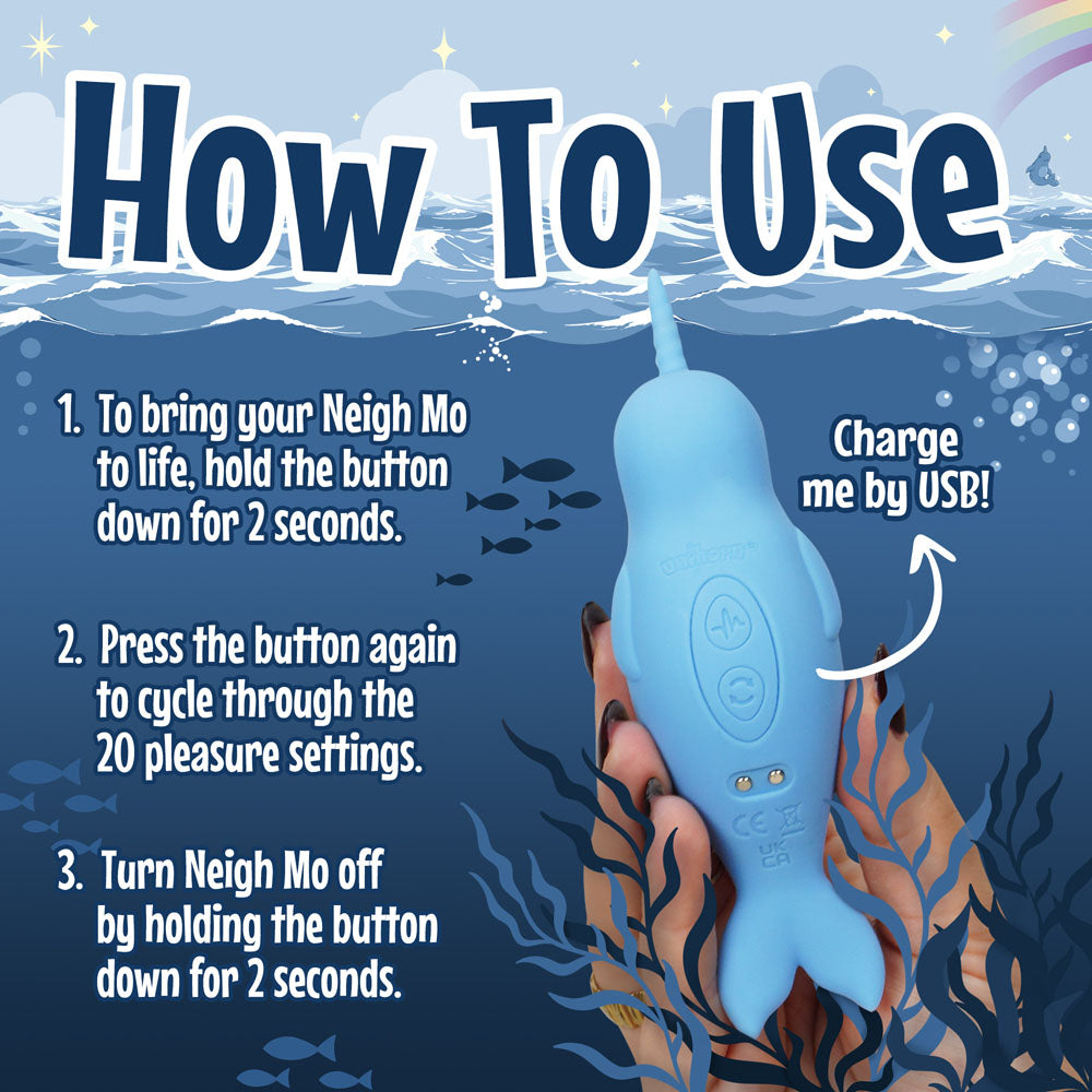 Unihorn of the Sea - Neigh Mo - The Narwhal - Blue Dual Motor