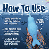 Unihorn of the Sea - Neigh Mo - The Narwhal - Blue USB Rechargeable Dual Motor Stimulator - Image 4
