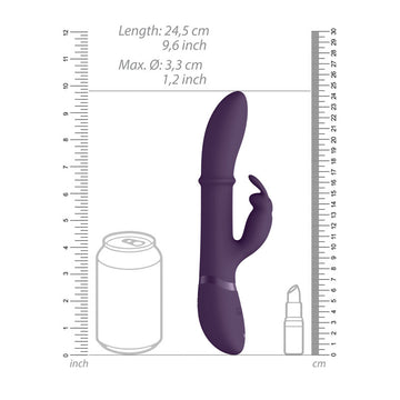 Vive Halo - Purple 24.5 cm USB Rechargeable Rabbit Vibrator