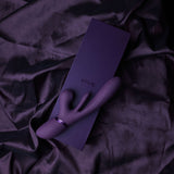 VIVE Ena - Purple - Purple 25 cm USB Rechargeable Thrusting Vibrator with Air Wave Stimulator - Image 2
