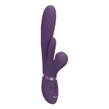 VIVE Ena - Purple - Purple 25 cm USB Rechargeable Thrusting Vibrator with Air Wave Stimulator - Image 3