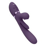 VIVE Ena - Purple - Purple 25 cm USB Rechargeable Thrusting Vibrator with Air Wave Stimulator - Image 4