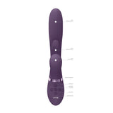 VIVE Ena - Purple - Purple 25 cm USB Rechargeable Thrusting Vibrator with Air Wave Stimulator - Image 6