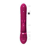 VIVE Nari - Pink - Pink 24.1 cm USB Rechargeable Rabbit Vibrator - Image 6
