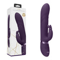 Purple electronic device with 'Vive' branding next to its packaging on a white background