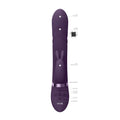 Purple electronic device with control panel on a white background