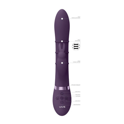 Purple electronic device with control panel on a white background