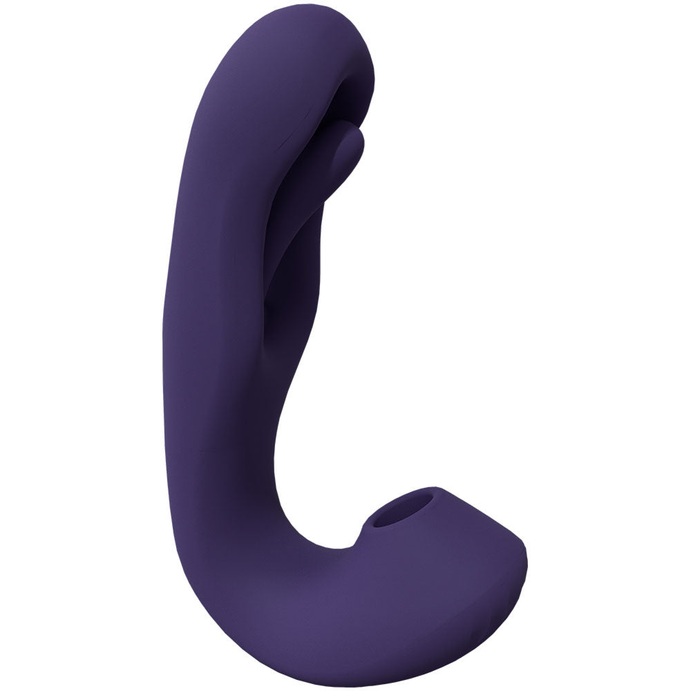 Purple silicone sheath on a white background