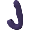 Purple silicone product on a white background