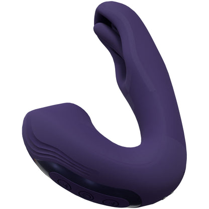 Purple handheld gaming controller on a white background