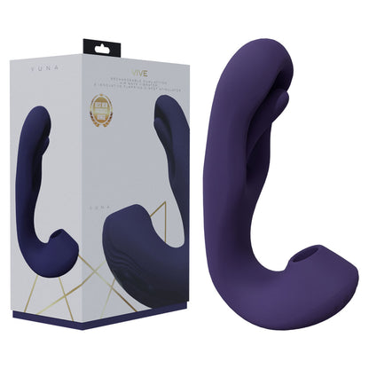 Purple neck pillow with packaging on a white background