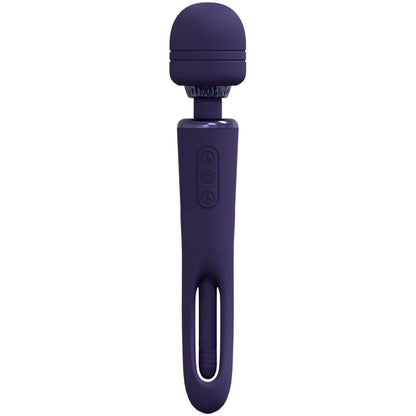 VIVE Kiku 25.2 cm USB Rechargeable Massage Wand with Flapping Tip