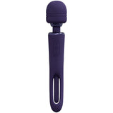 VIVE Kiku - Purple - Purple 25.2 cm USB Rechargeable Dual End Massage Wand with Flapping Tip - Image 3