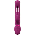 Purple electronic device with control buttons on a white background