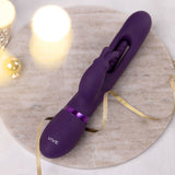VIVE Mika - Purple - Purple 23.2 cm USB Rechargeable Rabbit Vibrator with Flapping Shaft - Image 2