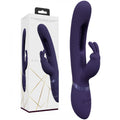 Purple silicone product with packaging on a white background