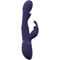 Purple silicone wand with a white background