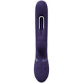 Purple electronic device with rabbit-shaped end on a white background