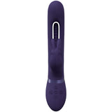 VIVE Mika - Purple - Purple 23.2 cm USB Rechargeable Rabbit Vibrator with Flapping Shaft - Image 5
