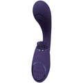 Purple electronic device with control panel on a white background