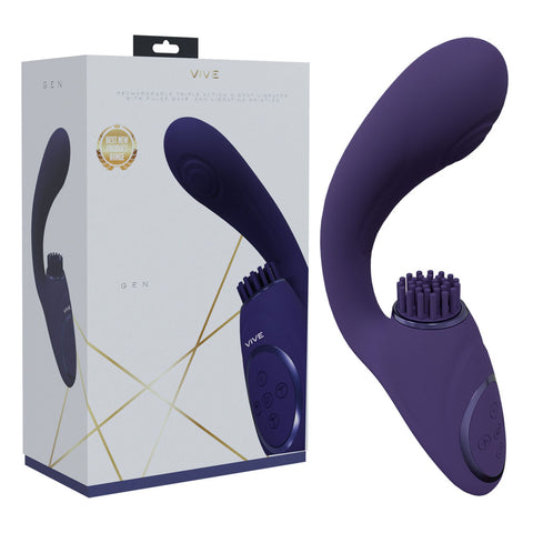 VIVE Gen - Purple - Purple USB Rechargeable Triple Motor Vibrator - Image 1