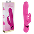 Pink silicone toy with packaging on a white background