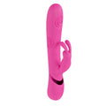 Pink silicone tool with a hook on a white background