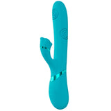 VIVE Fiore - Blue 25 cm USB Rechargeable Tapping Rabbit Vibrator - Image 3
