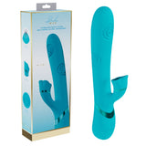 VIVE Fiore - Blue 25 cm USB Rechargeable Tapping Rabbit Vibrator - Image 1