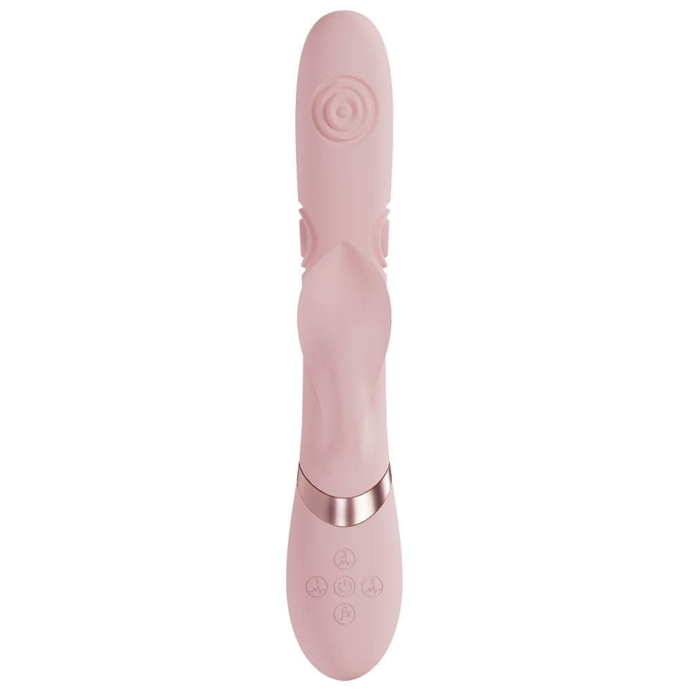 Pink electronic device on a white background