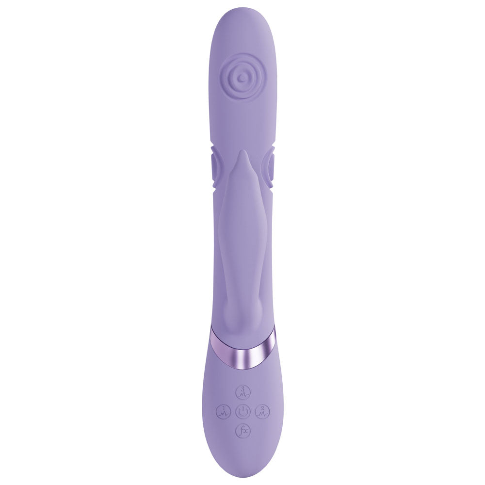 Purple electronic device with buttons on a white background