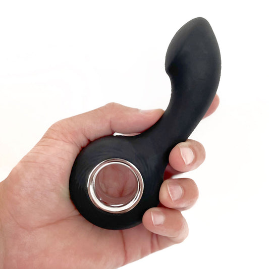 VERS Rechargeable Silicone P-Spot Vibe - Black 13 cm Prostate Massager