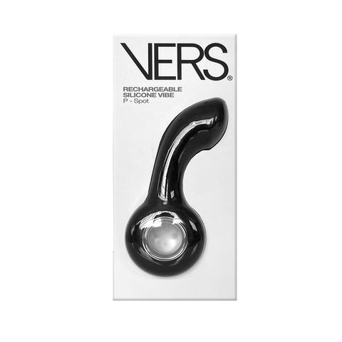 VERS Rechargeable Silicone P-Spot Vibe - Black 13 cm USB Rechargeable Prostate Massager - Image 1