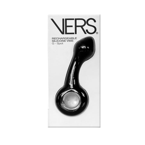VERS Rechargeable Silicone G Spot Vibe - Black 13.8 cm USB Rechargeable Vibrator - Image 1