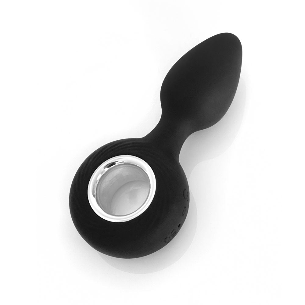 VERS Rechargeable Silicone Plug Vibe - Black 12.5 cm