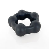 VERS Liquid Silicone Steel Motion C-Ring - Black Cock Ring with Steel Motion Balls - Image 2