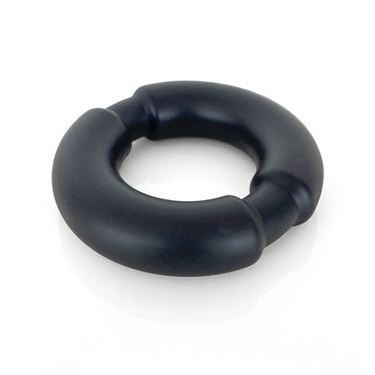VERS Liquid Silicone Weighted Steel Core C-Ring - Black Cock Ring