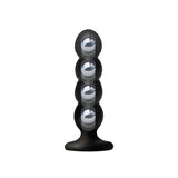 VERS Liquid Silicone Suction Plug - Black 16.5 cm Butt Plug with Internal Steel Balls - Image 3