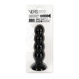 VERS Liquid Silicone Suction Plug - Black 16.5 cm Butt Plug with Internal Steel Balls - Image 4