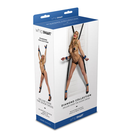 WhipSmart Diamond Deluxe Over The Door Cross - Blue Restraints