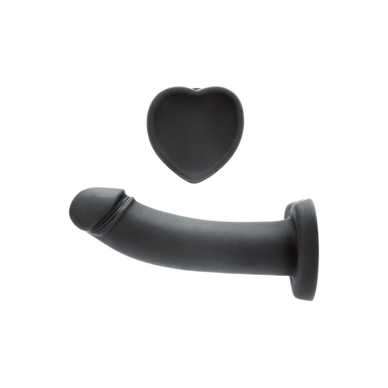 WhipSmart Heartbreaker 7'' Heart Base Dildo - Black 17.8 cm Dong